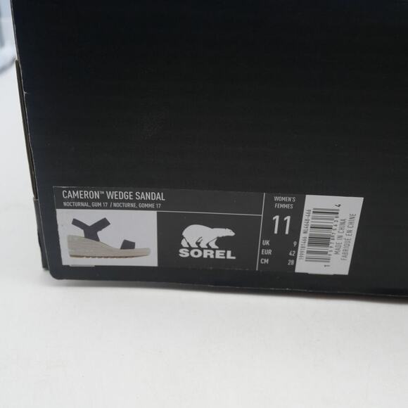 NEW SOREL Cameron Wedge Sandals in Nocturnal Blue Gum  Women's Size 11 - Picture 8 of 8